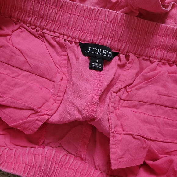 J. Crew Seaside Short In Linen Blend Bright Pink S Coastal Summer - Picture 8 of 11